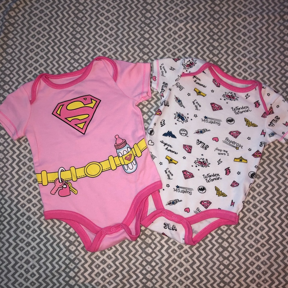 Set of 2 Justice League Onesies